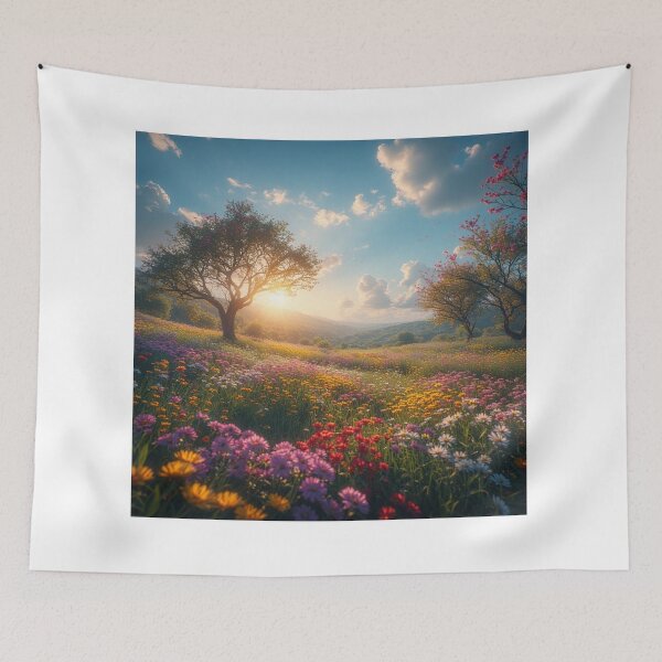 Item preview, "Horizonte em Flores: O Abraço Dourado da Natureza" designed and sold by Gina84.