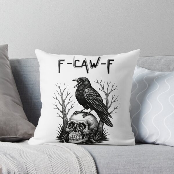 Item preview, F-CAW-F Black Raven Unisex Sweatshirt - Nature Lovers Bird Gift His Hers Funny Humor, Sweater, Pun designed and sold by Mckinney Atelier.