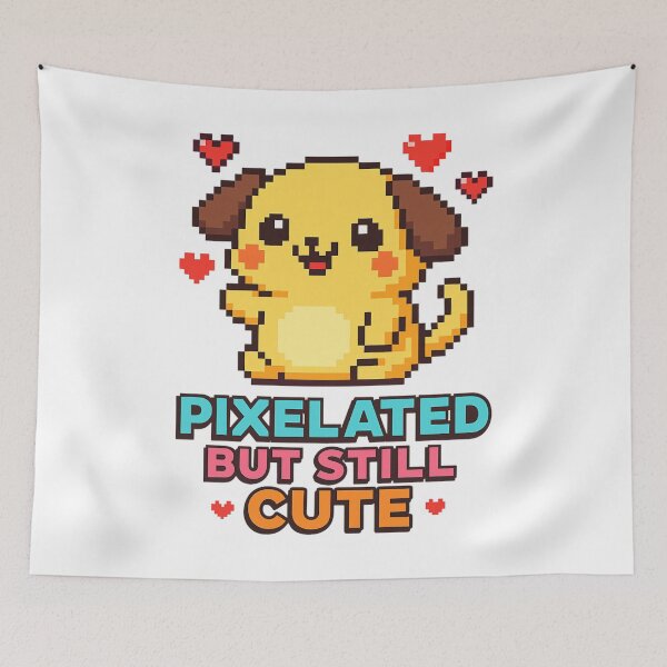 Item preview, Pixelated But Still Cute Dog - Retro Gamer Love Design. designed and sold by The-T-In-Retro.