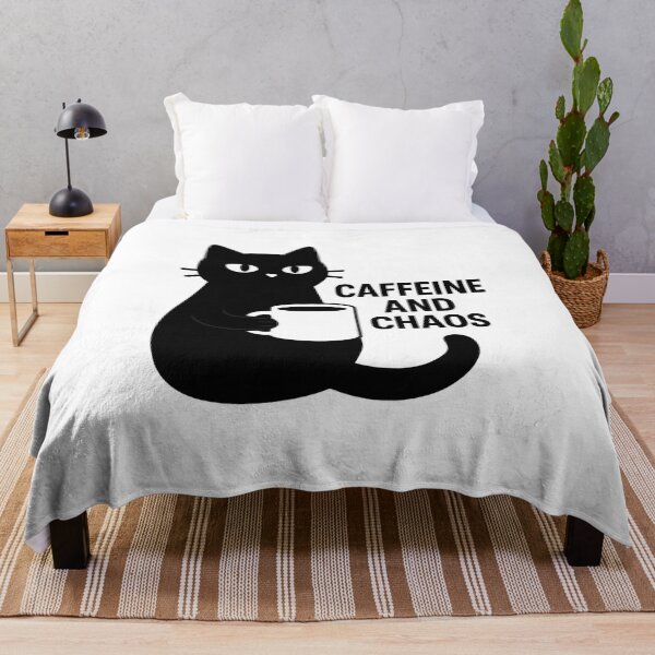 Item preview, Caffeine and Chaos - Black Cat designed and sold by CraftedHome.