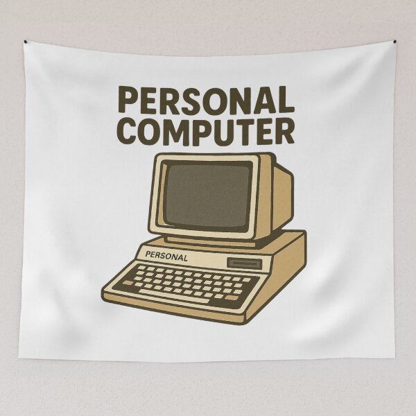 Item preview, Retro Personal Computer Illustration for Geeks & Collectors. designed and sold by The-T-In-Retro.
