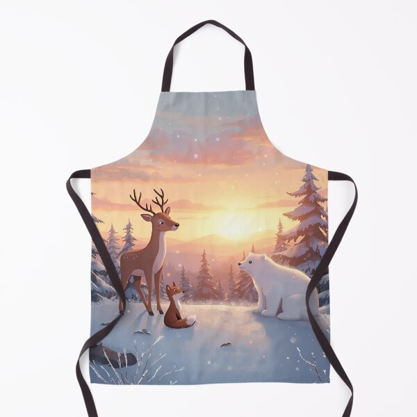 Item preview, Winter Sunrise with Forest Friends designed and sold by WildlifeWhimsy.