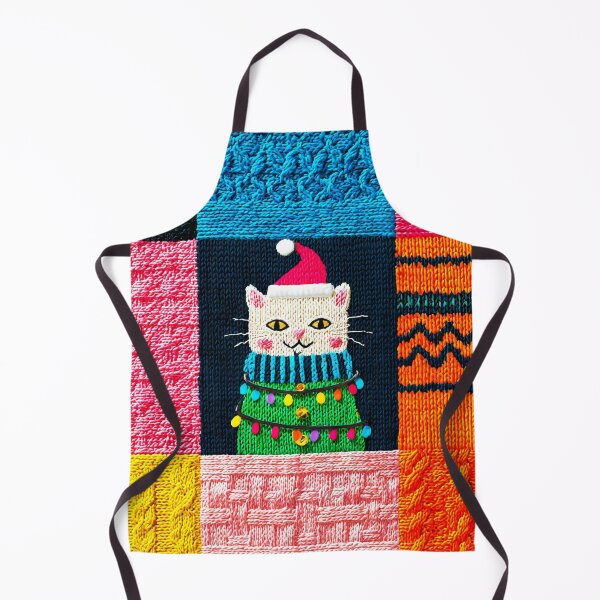 Item preview, Patchwork Christmas Tree Lights Kitten designed and sold by scicilysimonee.