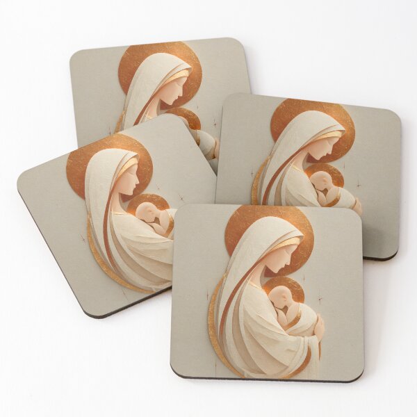 Item preview, Madonna and Newborn Jesus Minimal Sacred Art designed and sold by daila70.