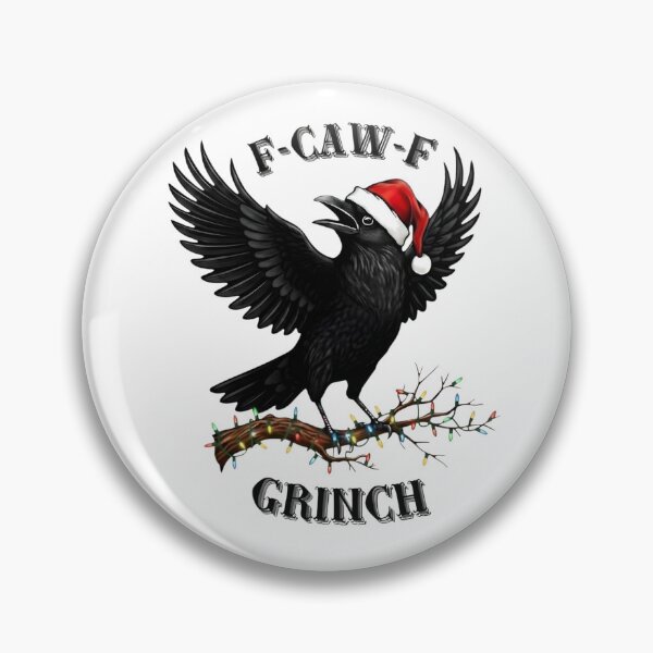 Item preview, Funny Raven Quote Holiday Sweatshirt, F-CAW-F Pun Christmas Gift, Fall Sweater Gildan Bird Lover, Unisex Crewneck Jumper designed and sold by Mckinney Atelier.