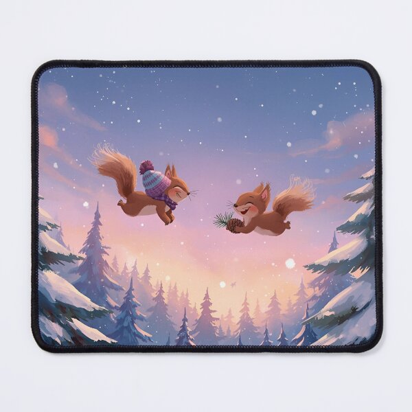 Item preview, Flying Squirrels Soaring Over a Snowy Forest designed and sold by WildlifeWhimsy.