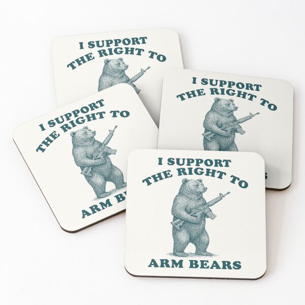 Item preview, i support the right to arm bears - vintage cartoon t shirt, funny bear meme t shirt, weird t shirt, meme t shirt, silly t shirt, national park shirt, unisex designed and sold by samidsou.