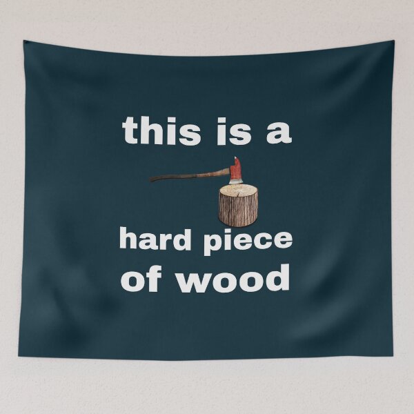 Item preview, this is a hard piece of wood t-shirt and accessories. designed and sold by blackbankmatter.