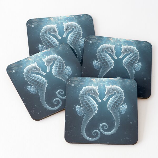 Item preview, Two White Big Belly Seahorses designed and sold by shaang.