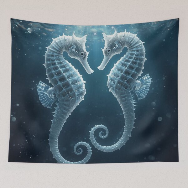 Item preview, Two White Big Belly Seahorses designed and sold by shaang.