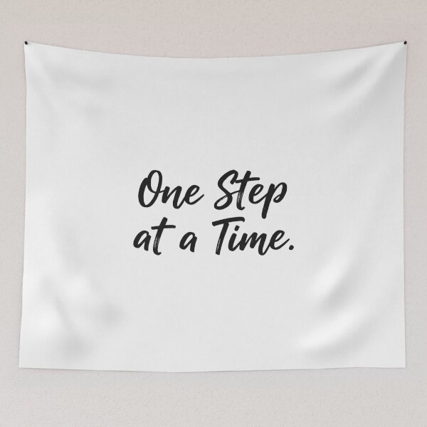 Item preview, One Step at a Time Handwritten Minimal Brush Typography designed and sold by Happyfreedom.
