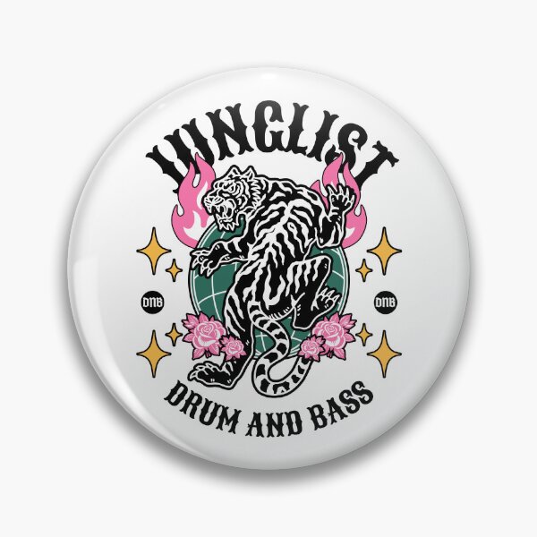 Item preview, JUNGLIST  - Tattoo Tiger Vibes (Black) designed and sold by Discothreadz.