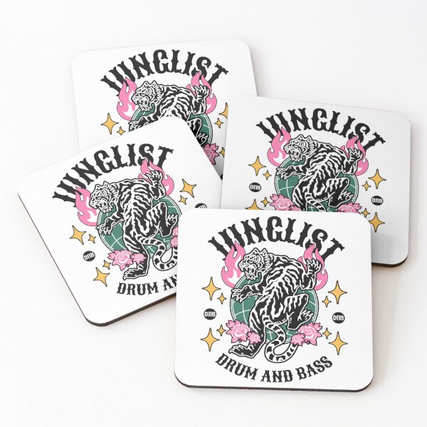 Item preview, JUNGLIST  - Tattoo Tiger Vibes (Black) designed and sold by Discothreadz.