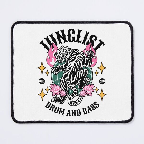 Item preview, JUNGLIST - Tattoo Tiger Vibes (Black) designed and sold by Discothreadz.