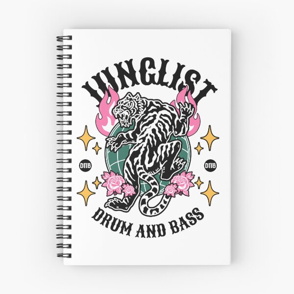 Item preview, JUNGLIST  - Tattoo Tiger Vibes (Black) designed and sold by Discothreadz.