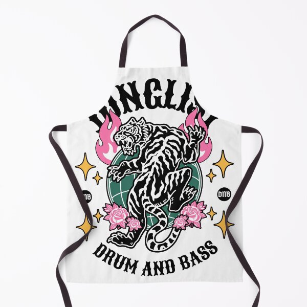 Item preview, JUNGLIST  - Tattoo Tiger Vibes (Black) designed and sold by Discothreadz.