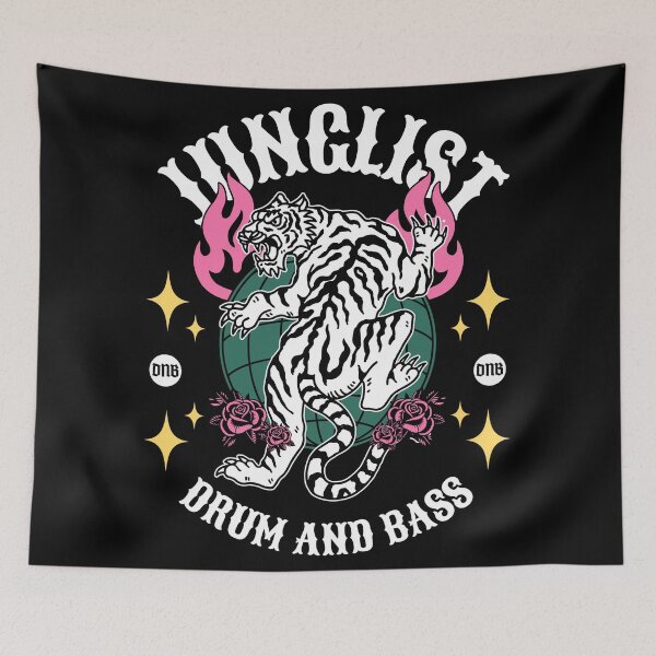Item preview, JUNGLIST  - Tattoo Tiger Vibes (White)  designed and sold by Discothreadz.