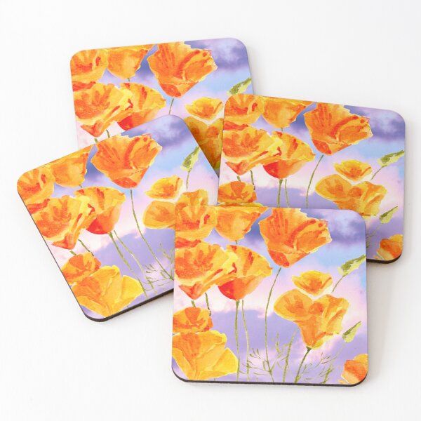 Item preview, Poppies Against a Purple Sky designed and sold by Artbydekloe.