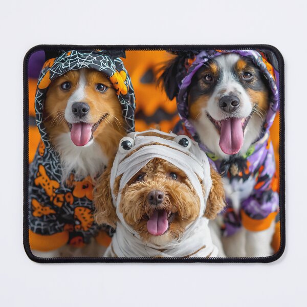 Item preview, Dog in Halloween Costumes – Adorable Mummy Kittens with Pumpkins and Spooky Background designed and sold by Grafititee.