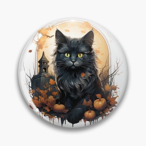 Item preview, Witchy Fall Black Cat  designed and sold by Poison-Potion.