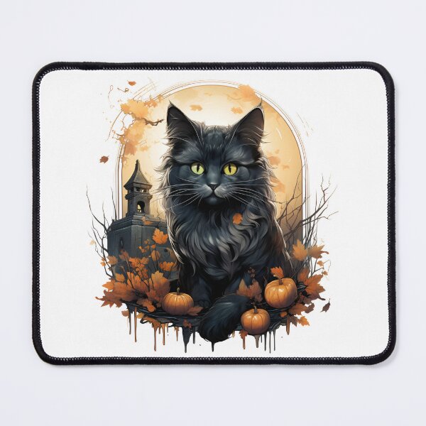 Item preview, Witchy Fall Black Cat designed and sold by Poison-Potion.