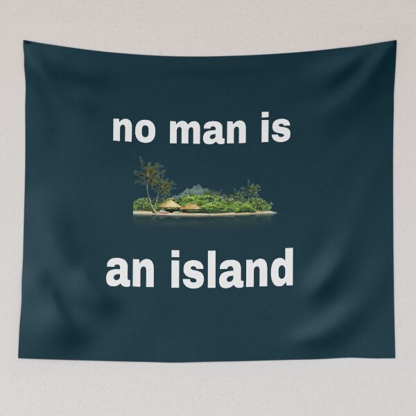 Item preview, no man is an island tee shirt apparel accessory designed and sold by blackbankmatter.