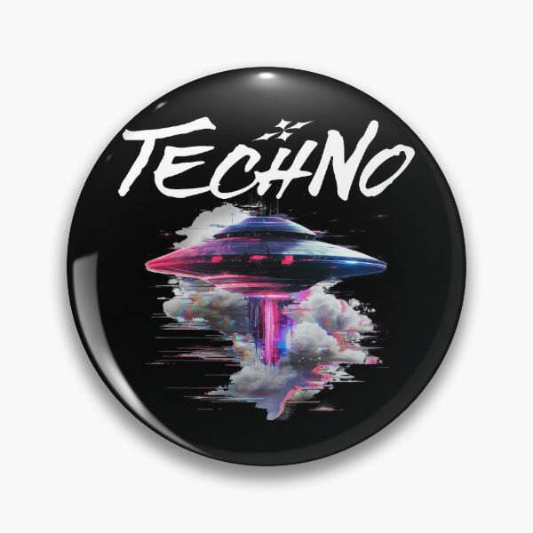 Item preview, TECHNO  - UFO Glitch (White) designed and sold by Discothreadz.