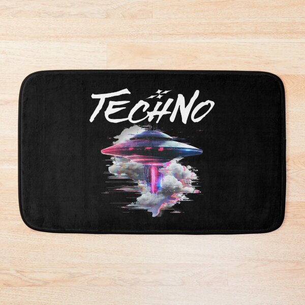 Item preview, TECHNO  - UFO Glitch (White) designed and sold by Discothreadz.