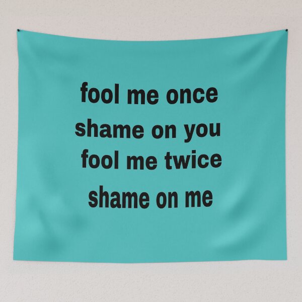 Item preview, fool me once shame on you fool me twice shame on me designed and sold by blackbankmatter.