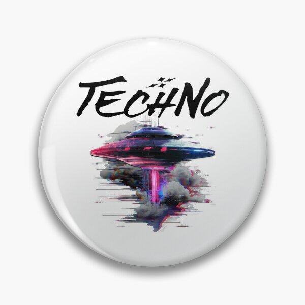 Item preview, TECHNO  - Ufo Glitch (Black)  designed and sold by Discothreadz.
