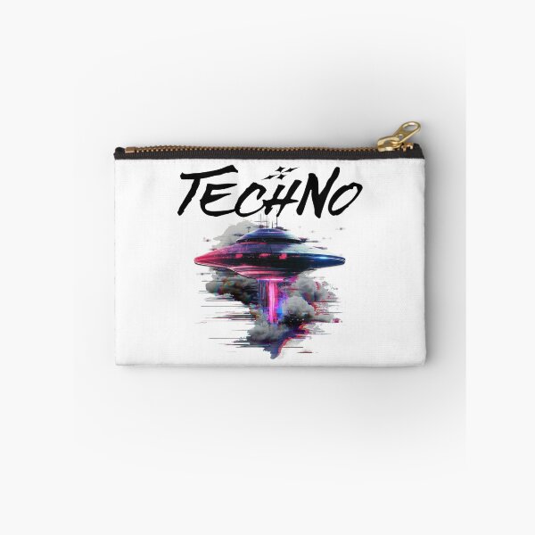 Item preview, TECHNO  - Ufo Glitch (Black)  designed and sold by Discothreadz.