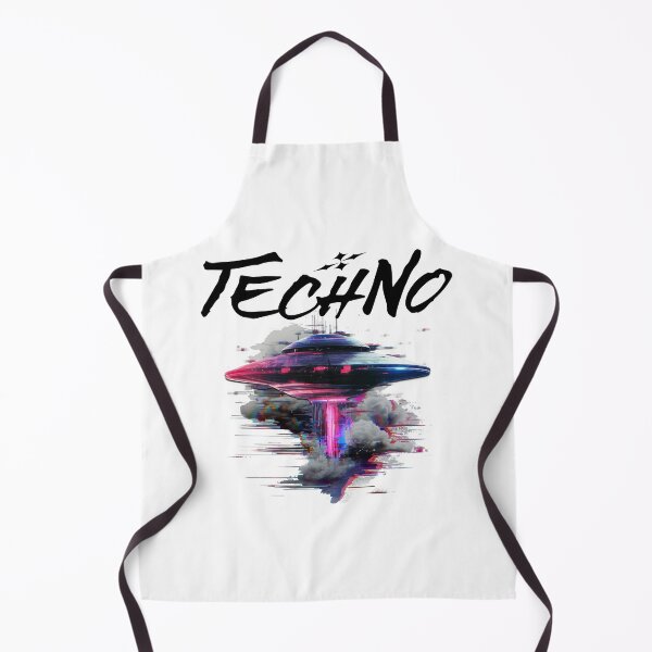 Item preview, TECHNO - Ufo Glitch (Black) designed and sold by Discothreadz.
