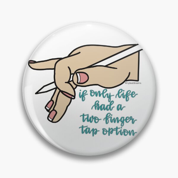 Item preview, If only life had a two finger tap option (procreate humor) designed and sold by My Teal Dreams.
