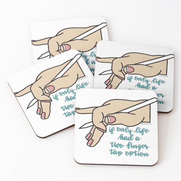 Item preview, If only life had a two finger tap option (procreate humor) designed and sold by My Teal Dreams.
