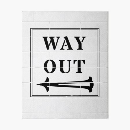 Way Out Sign - Left Arrow Art Board Print