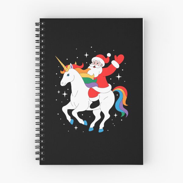 Item preview, Santa Riding a Rainbow Unicorn Christmas Design designed and sold by Gogetgiggles.
