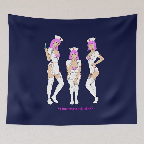 Item preview, HowlOScream Nurses "Who Needs Their Shot?" designed and sold by PoppysPrintings.