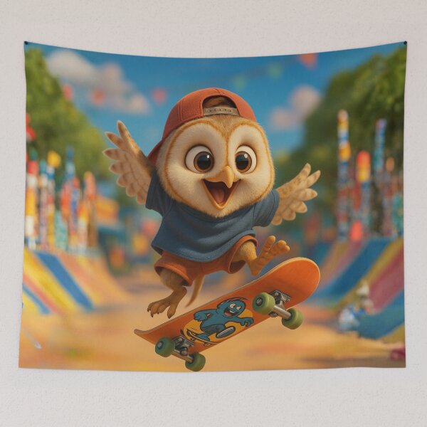 Item preview, Skater Barn Owl designed and sold by Sillytoe.