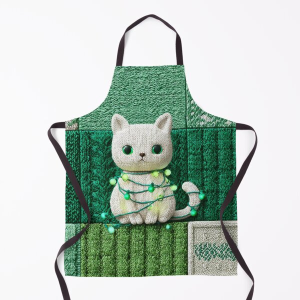 Item preview, Patchwork Christmas Tree Lights Festive Cat designed and sold by scicilysimonee.