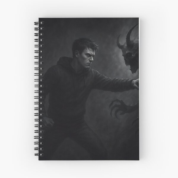 Item preview, Man Confronts His Demons in Darkness designed and sold by letsnvision.