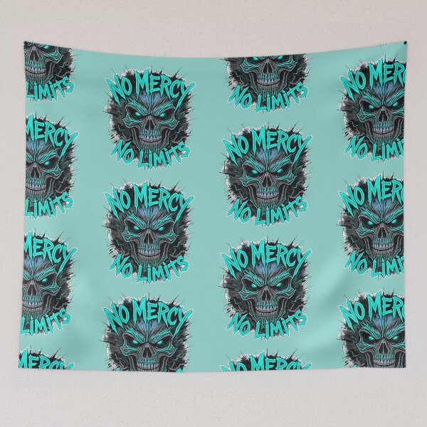 Item preview, No Mercy No Limits – Grunge Skull Power designed and sold by ironpalette.