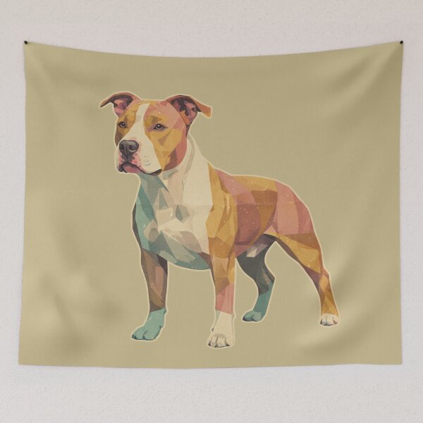 Item preview, American Pit Bull Terrier Fuerte Low Poly Vintage designed and sold by bsbd-action.
