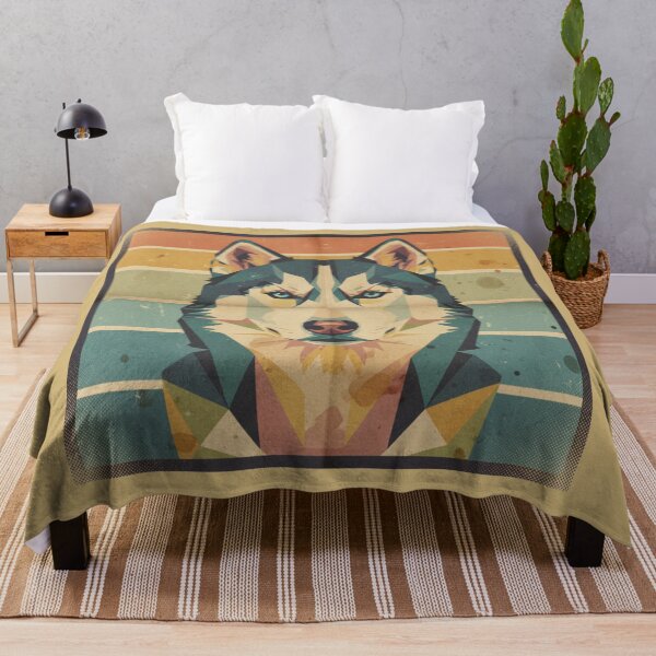 Item preview, Husky Siberiano Geométrico Retrato Pop Art Retro designed and sold by bsbd-action.