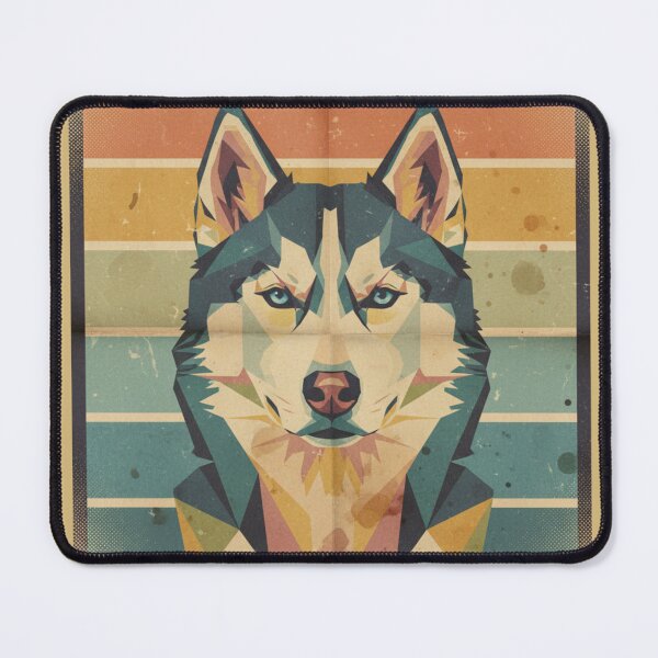 Item preview, Husky Siberiano Geométrico Retrato Pop Art Retro designed and sold by bsbd-action.