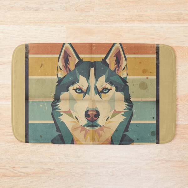 Item preview, Husky Siberiano Geométrico Retrato Pop Art Retro designed and sold by bsbd-action.