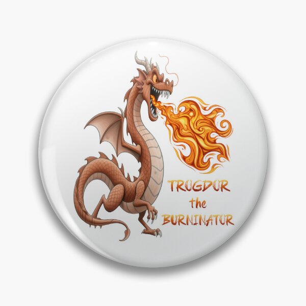 Item preview, Trogdor The Flamebringer Dragon – Vintage Internet Meme Style Cartoon Art designed and sold by Liva Art.