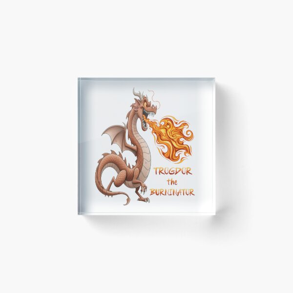 Item preview, Trogdor The Flamebringer Dragon – Vintage Internet Meme Style Cartoon Art designed and sold by Liva Art.