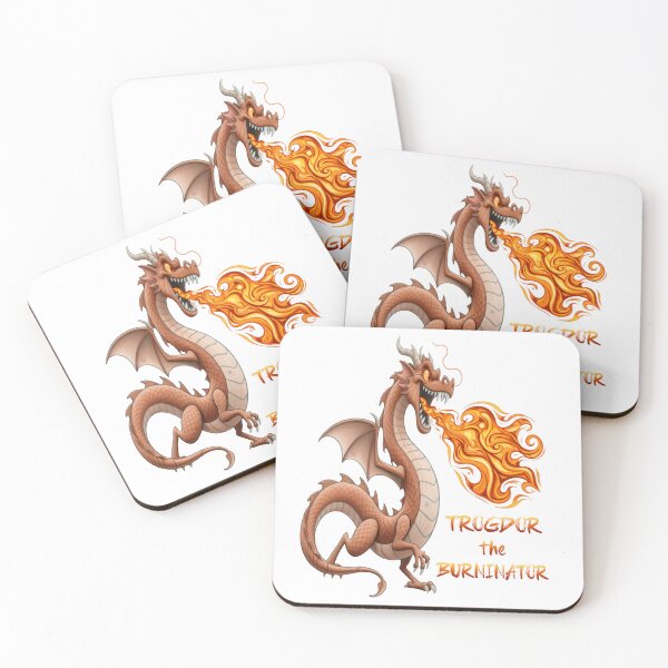 Item preview, Trogdor The Flamebringer Dragon – Vintage Internet Meme Style Cartoon Art designed and sold by Liva Art.