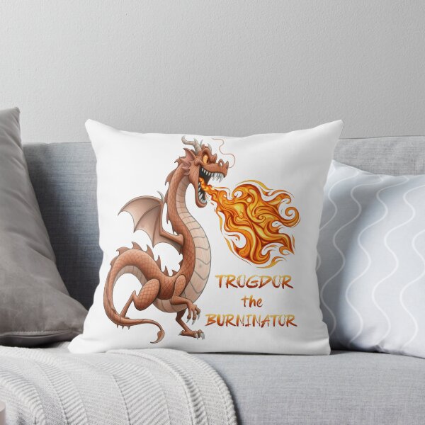 Item preview, Trogdor The Flamebringer Dragon – Vintage Internet Meme Style Cartoon Art designed and sold by Liva Art.