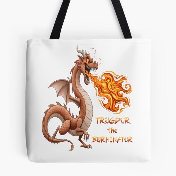 Item preview, Trogdor The Flamebringer Dragon – Vintage Internet Meme Style Cartoon Art designed and sold by Liva Art.